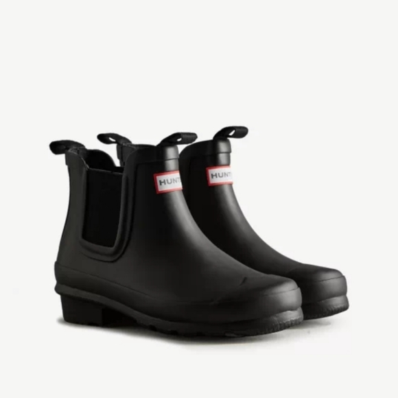 Hunter Other - Hunter Black Big Kids Chelsea Rain Boots Sz 5